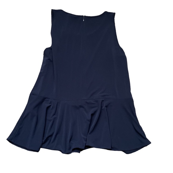 NWT Banana Republic Navy Babydoll Peplum Tank Top (size M) - Picture 6 of 7